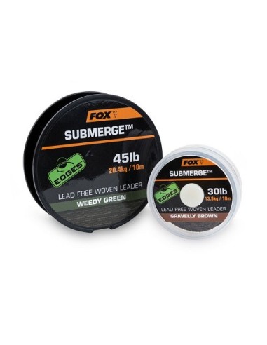 Fox submerge lead free leader brown 30lb 10m