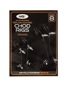Ngt anzuelos teflon chod rig montado nº8 4unds