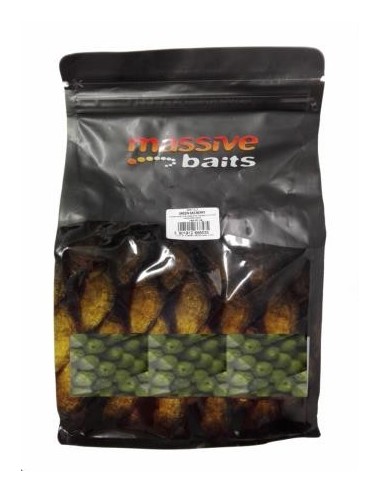 Massive baits shelf boilies green mulberry 18mm 1kg