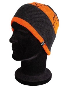 Fox gorro new black orange beanie