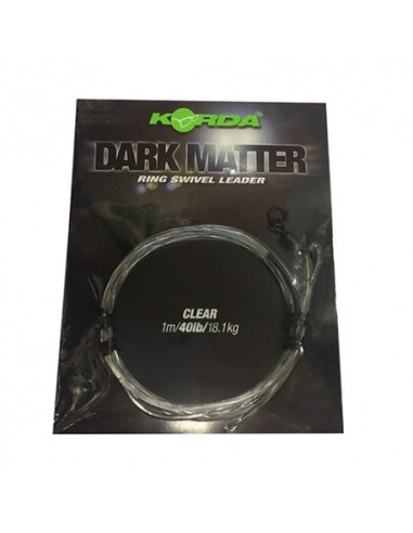 Korda dark matter leader ring swivel 40lb clear