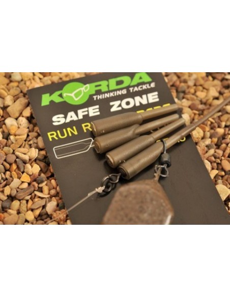 Korda Run Rig Rubber silt(negro)10 unds