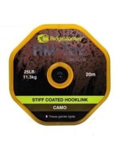 Ridgemonkey stiff coated hooklink camo 25lb 20m