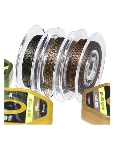 Ridgemonkey soft braid hooklink organic brown 25lb 20m