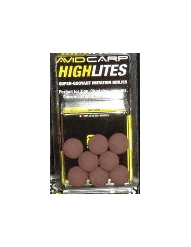 Avid carp pop-up highlites 14mm marrones 8unds