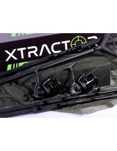 Sonik kit xtractor 2 cañas 10" 3.25lb+2 carretes+1 sacadera
