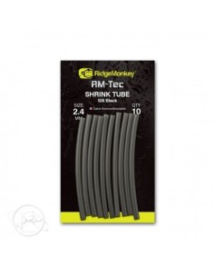 Ridgemonkey shrink tube negro 2.4mm 10unds