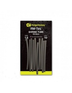 Ridgemonkey shrink tube negro 1.6mm 10unds