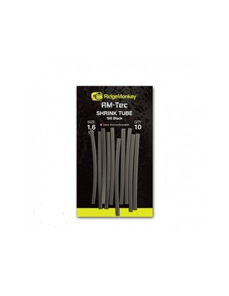 Ridgemonkey shrink tube negro 1.6mm 10unds