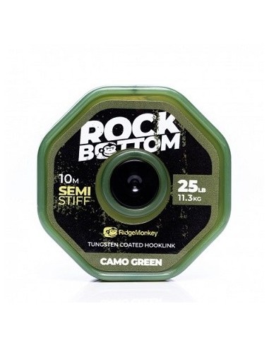 Ridgemonkey rock botton tungsten semi stiff camo green 25lb 10m
