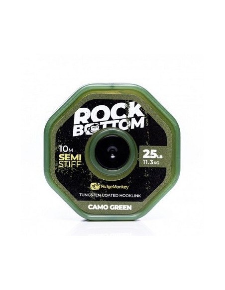 Ridgemonkey rock botton tungsten semi stiff camo green 25lb 10m