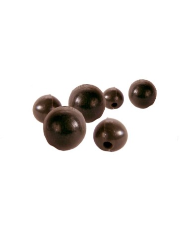 Koi perlas de goma 6-8mm marrón 40uds