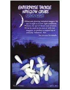 Entreprise niteglow grubs (gusanos neon blue 20uds)