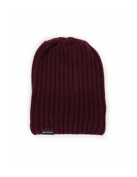 Sticky baits knitted beanie granate