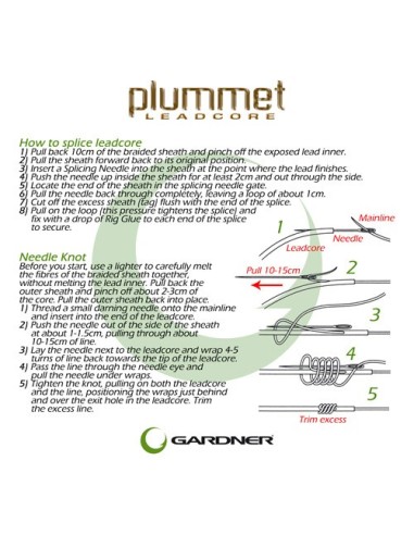 Gardner leadcore heavy plummet verde 45lb 20m