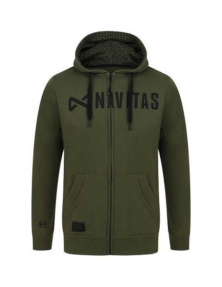 Navitas sudadera core zip green talla L