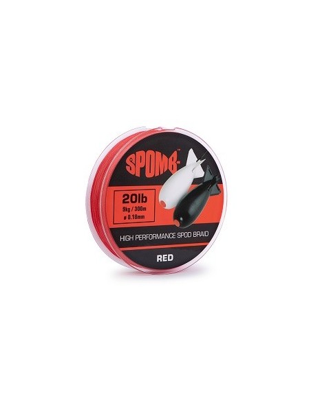 Spomb braid red 0.18mm 20lb 300m