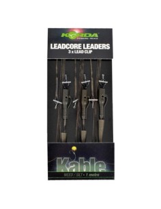 Korda leadcore leader hybrid lead clip verde 45lb 3unds