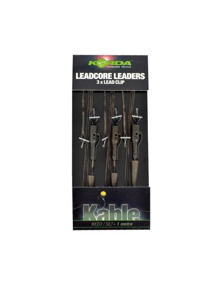 Korda leadcore leader hybrid lead clip verde 45lb 3unds