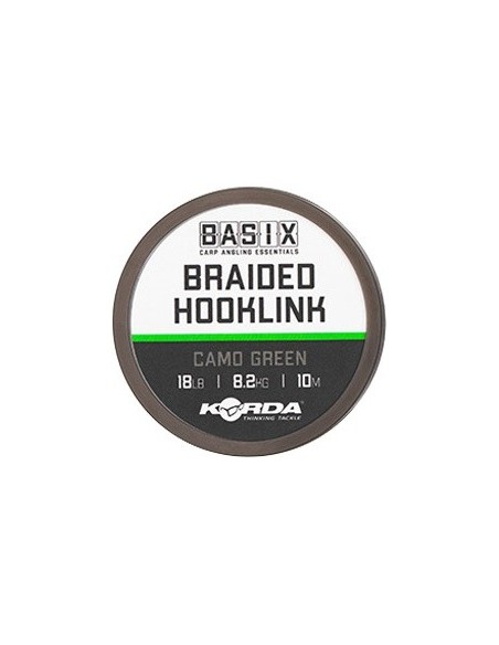Korda basix braided hooklink 18lb 10m
