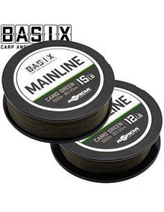 Korda basix mainline camo green 0.35mm 12lb 1000m