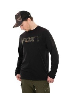 Fox long t-shirt black camo talla S