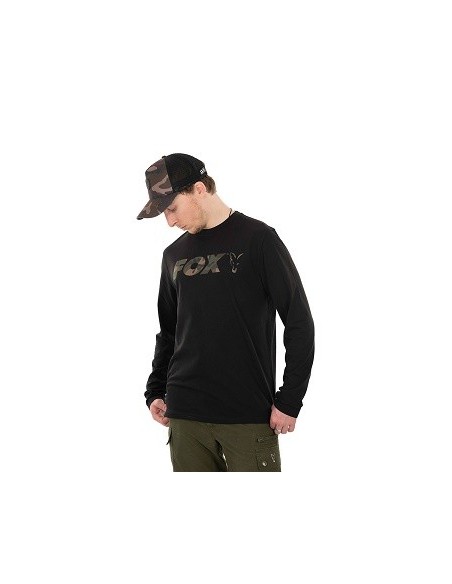 Fox long t-shirt black camo talla XXL