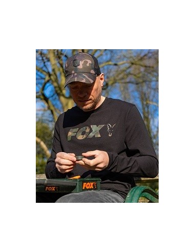 Fox long t-shirt black camo talla XXL