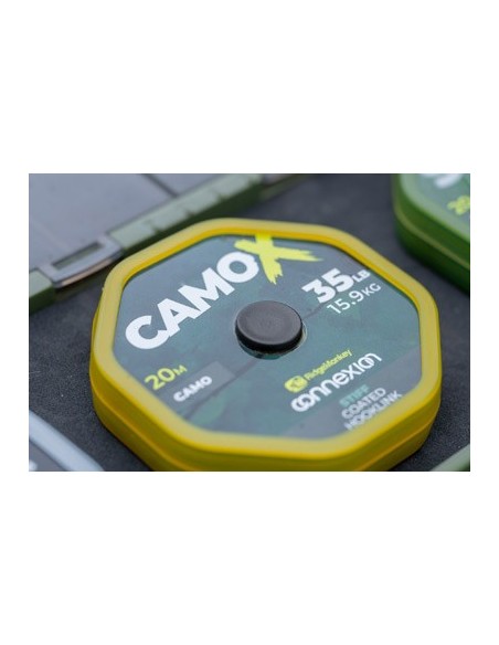 Ridgemonkey camoX stiff coated hooklink 25lb 20m