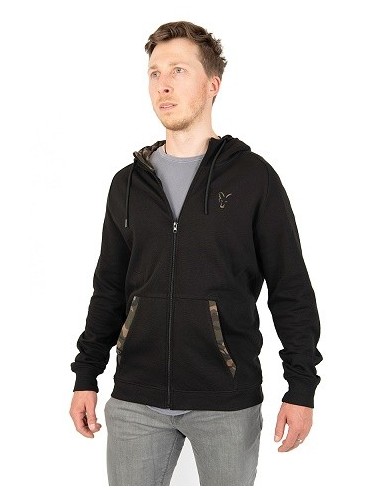 Fox hoody lightweight black camo zip talla S