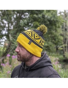 Avidcarp gorro bobble hat black yellow 2