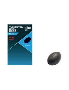 Nash tungsten oval bead 8mm 10unds