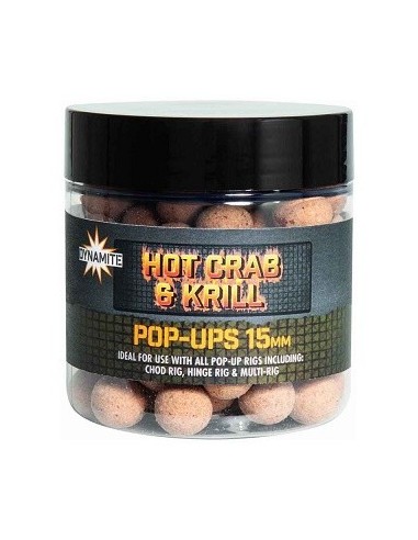 Dynamite baits pop-up hot crab&krill 15mm