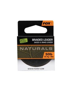 fox naturals shock & leader 50lb 22.7kg 20m 2