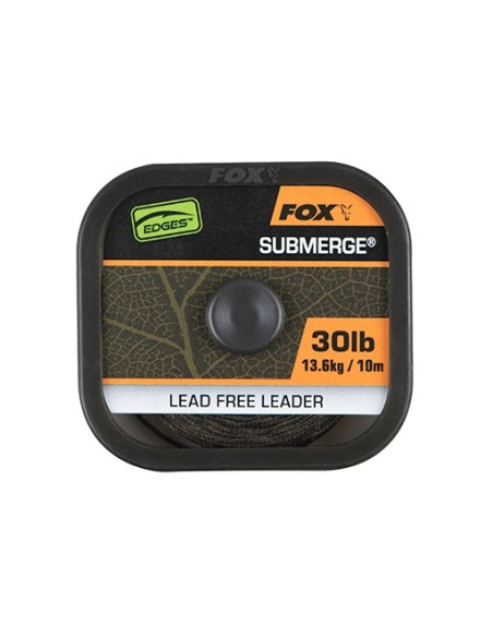 fox naturals submerge leader 30lb 13.6kg 10m