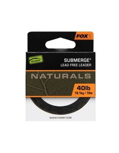 fox naturals submerge leader 40lb 18.1kg 10m 2