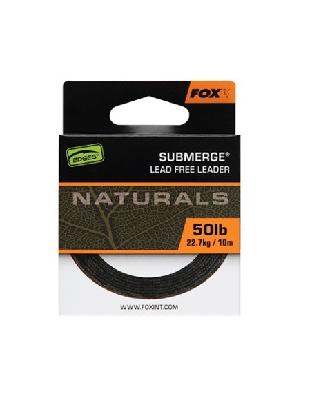 fox naturals submerge leader 50lb 22.7kg 10m
