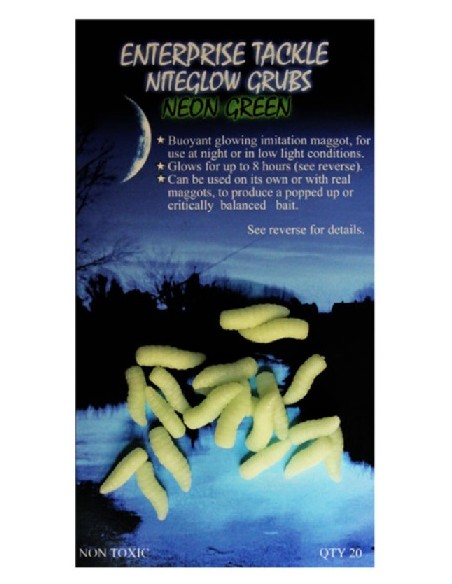 Entreprise niteglow grubs (gusanos neon green 20uds)