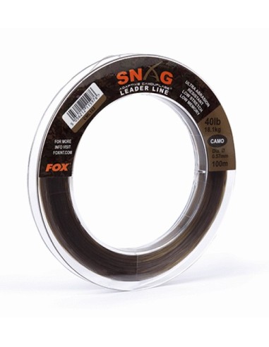 Fox NEW snag leader camo 0.57mm 40lb 100m