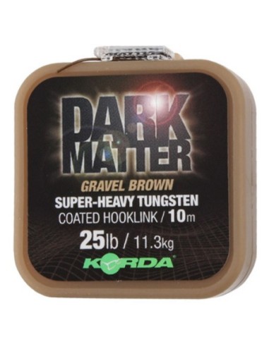 Korda dark matter tungsten hooklink gravel 25lb 10m