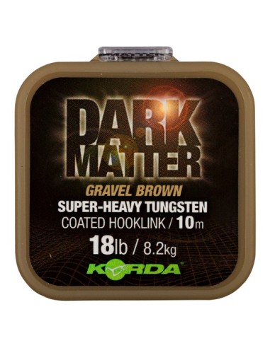 Korda dark matter tungsten hooklink gravel 18lb 10m
