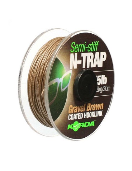 Korda N-TRAP gravel brown semi stiff 20lb 20m
