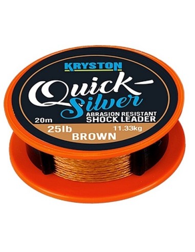Kryston quicksilver shockleader brown 25lb 20m