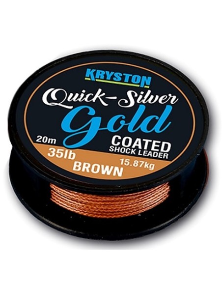 Kryston quicksilver gold shockleader brown 25lb 20m