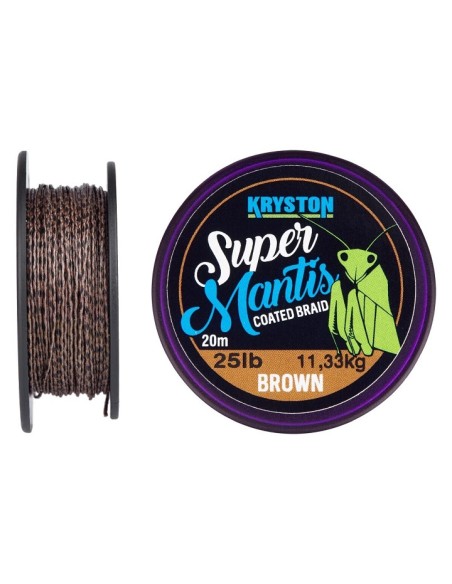 Kryston super mantis coated brown(marron)25lb 20m