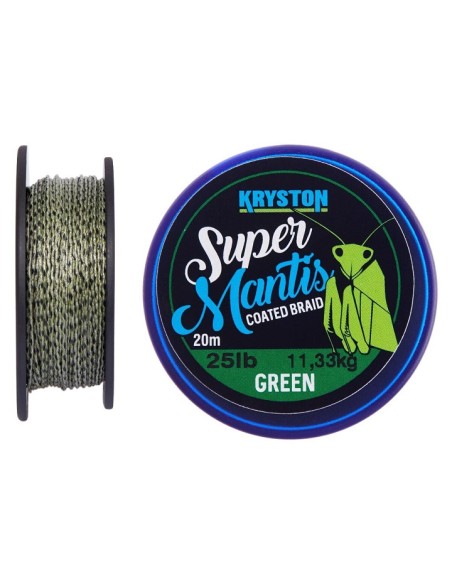 Kryston super mantis coated green(verde)25lb 20m