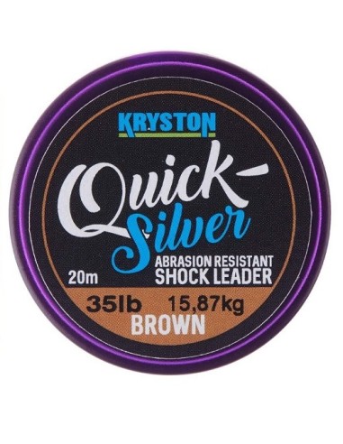 Kryston quicksilver shockleader brown 25lb 20m