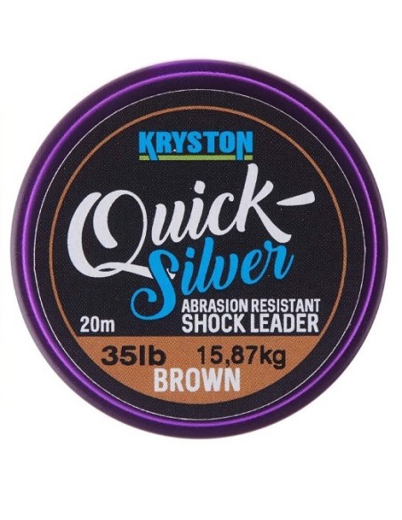 Kryston quicksilver shockleader brown 25lb 20m