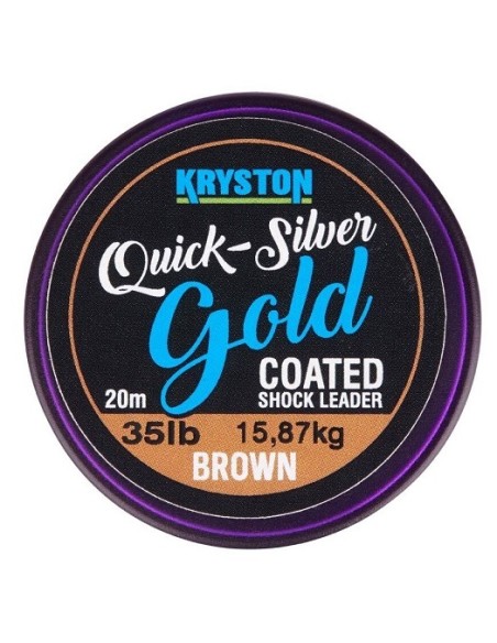 Kryston quicksilver gold shockleader brown 35lb 20m