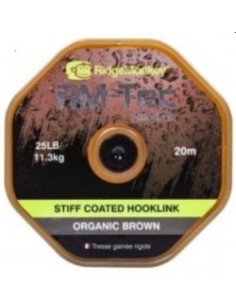 Ridgemonkey stiff coated hooklink organic brown 35lb 20m